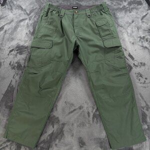 CQR Tactical Cargo Pants Mens 40x30 Green Ripstop Hiking Workwear Military Baggy